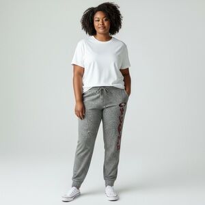 San Francisco 49ers Gray Jogger Sweatpants Script Logo Small